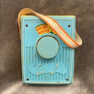 VTG 1977 Fisher Price Music Box Pocket Radio 746 - It's a Small World - Works! M